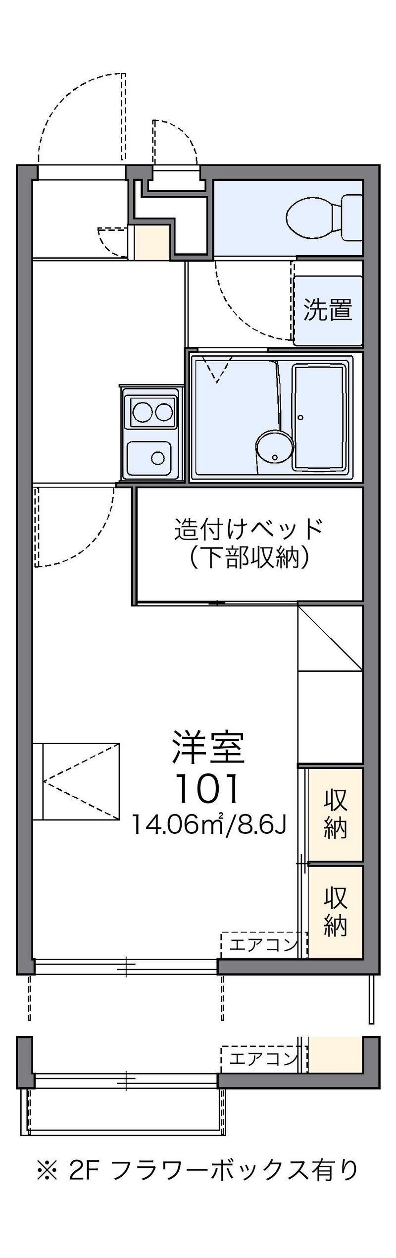 レオパレスリバーサイド翔 間取図