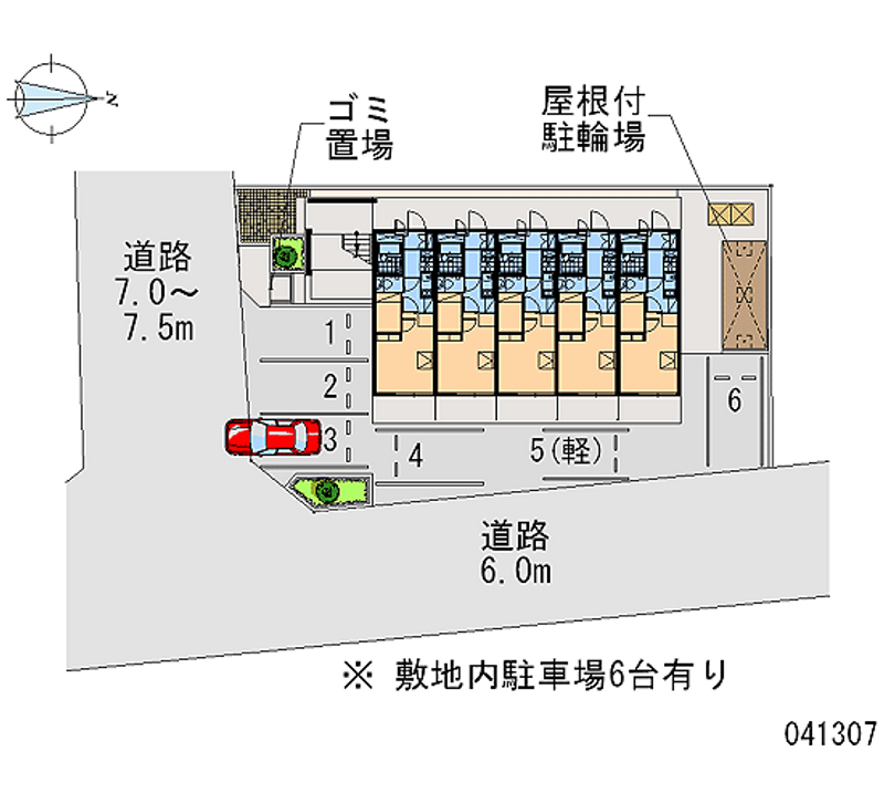 レオパレスＧＯＫＵＲＡＫＵ 月極駐車場