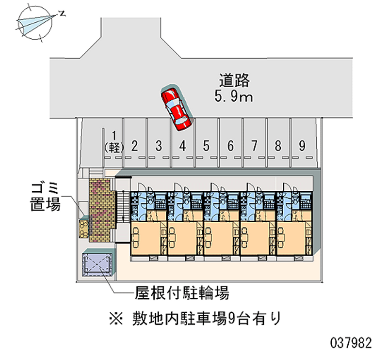 レオパレスグラスパル 月極駐車場