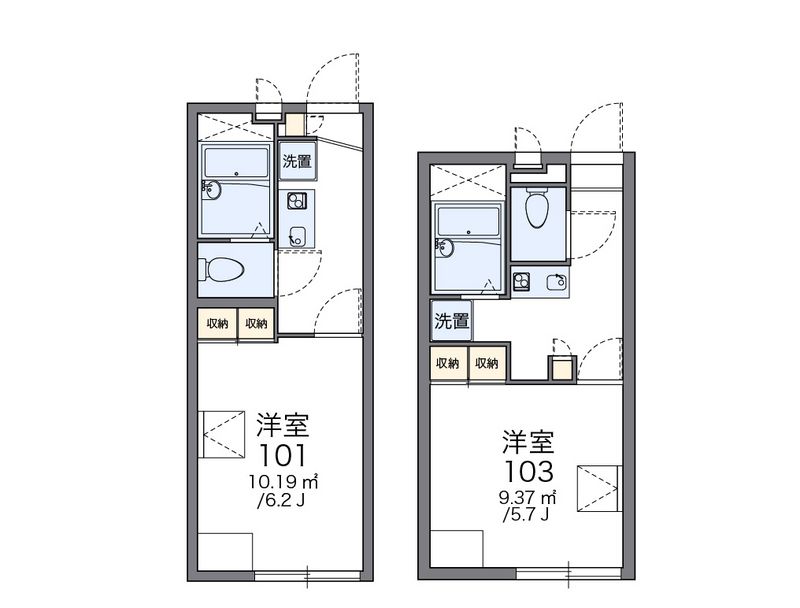 レオパレスフィオーレⅠ 間取図