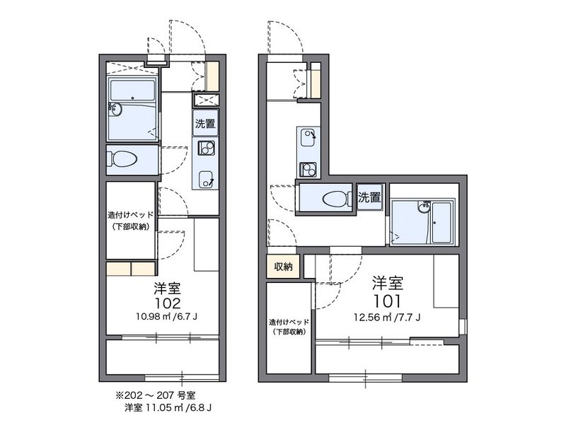 レオパレスアルファヒルズⅡ 間取図