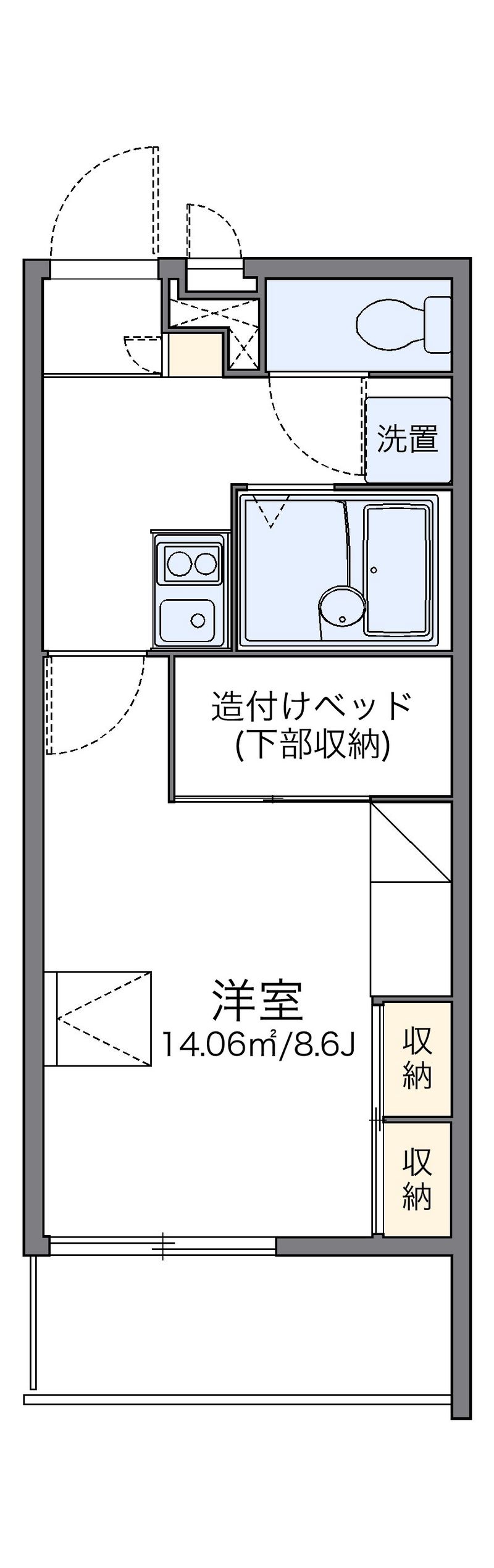 レオパレスアコンティオス 間取図