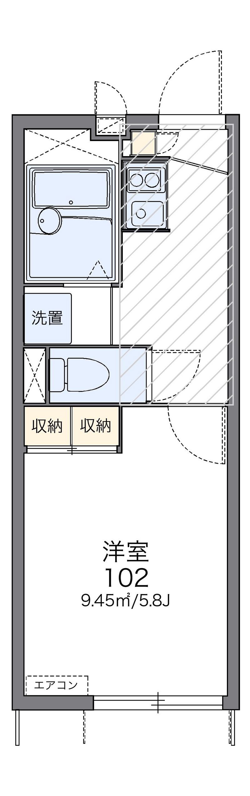 レオパレス西ノ前ハイツ 間取図