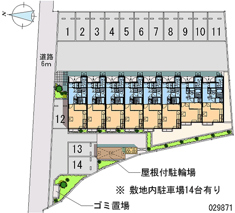 レオパレスフォ−レストⅡ 月極駐車場