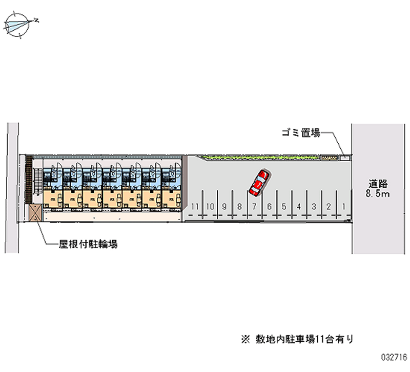 レオパレス楠 月極駐車場