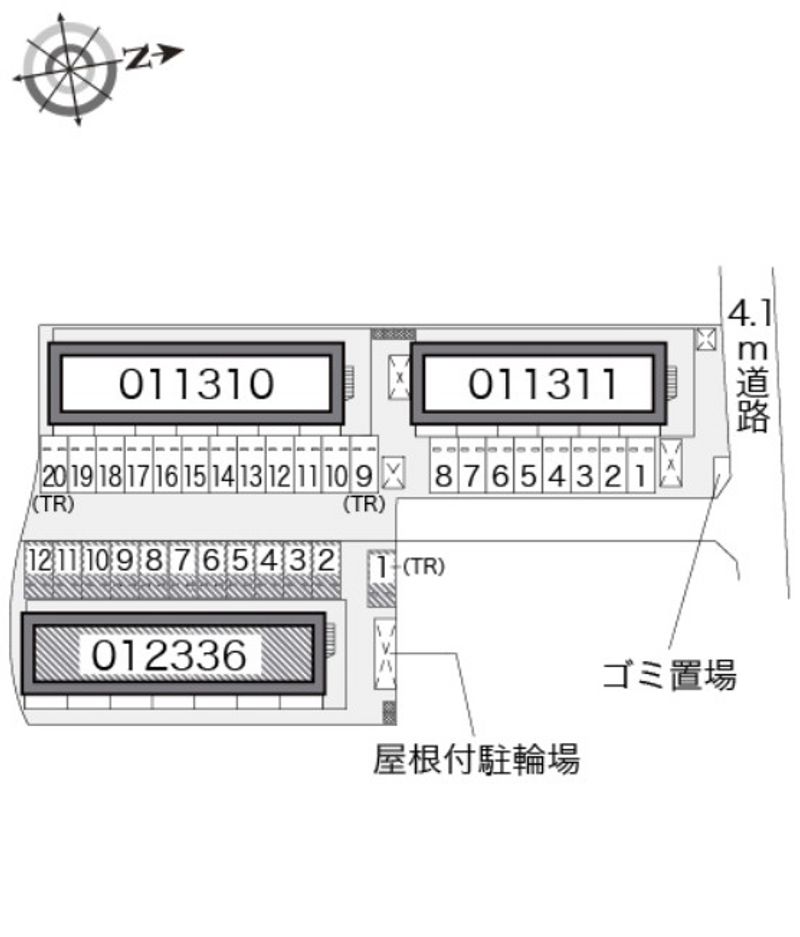 レオパレスグランドゥールⅢ 駐車場