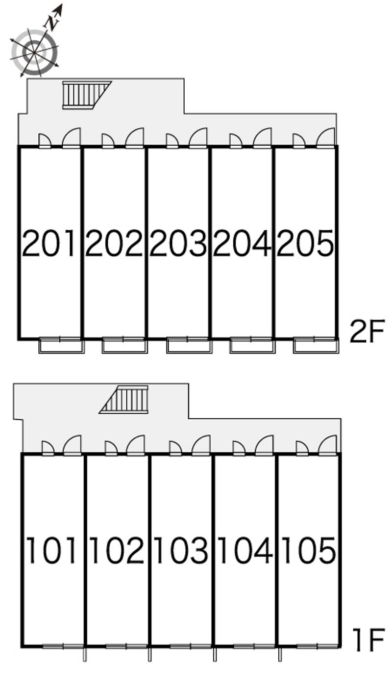 レオパレスドミール白子 間取配置図