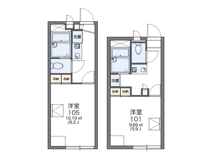 レオパレスティートゥリー 間取図