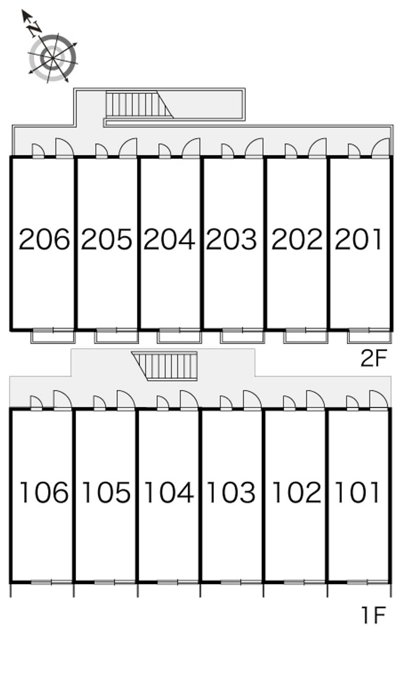 レオパレスローズガーデン 間取配置図