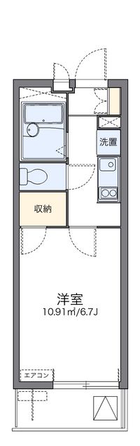 レオパレス大門坂下 間取り図