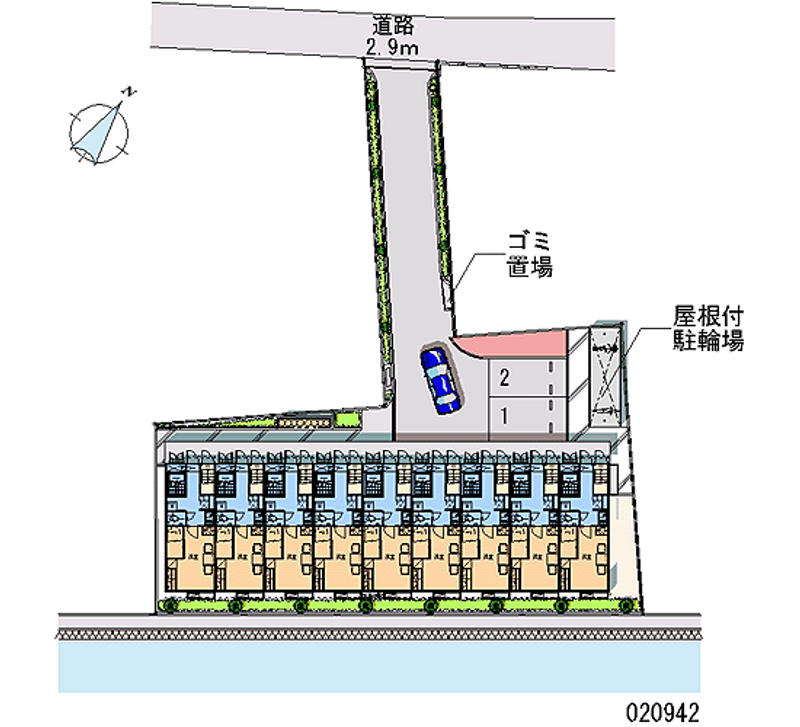 レオパレスグリーンコート　小栗 区画図
