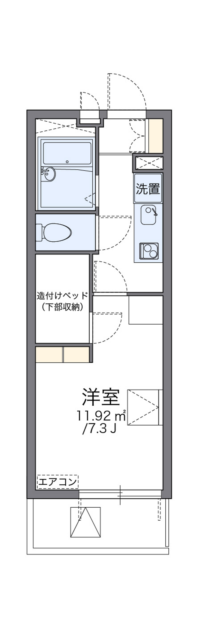 レオパレスアゼリア蛍池 間取り