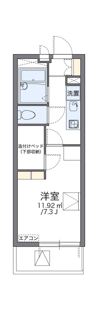 レオパレスアゼリア蛍池 間取り図