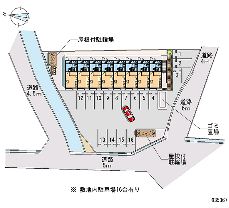 レオパレス金光 月極駐車場