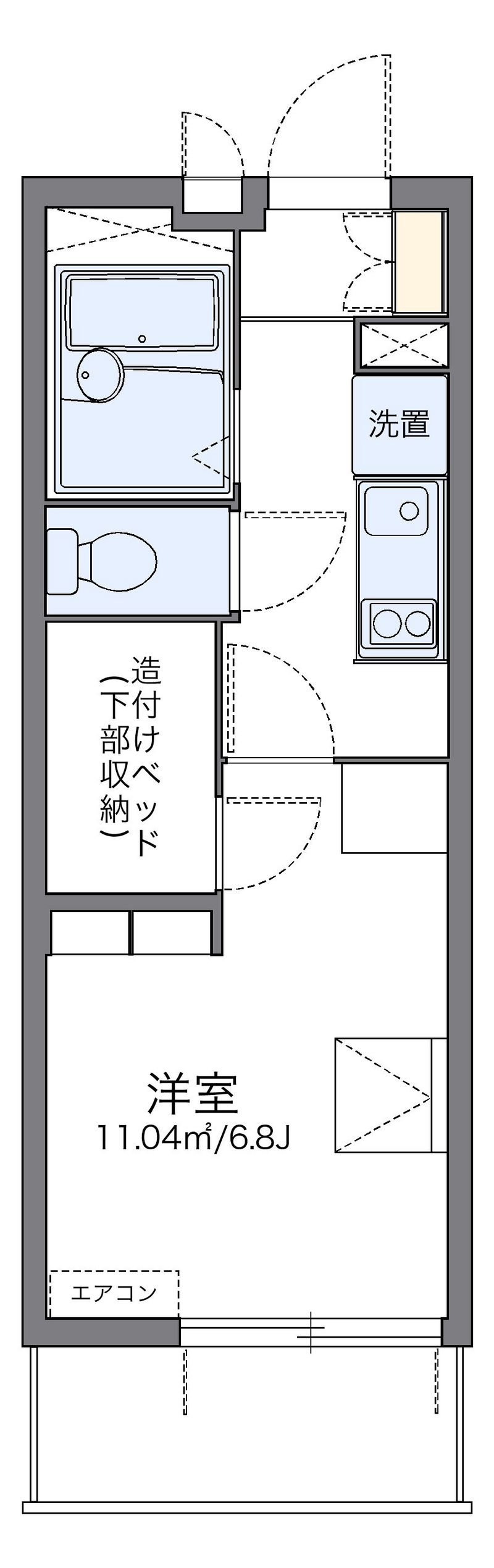 レオパレスアーク姫島 間取図