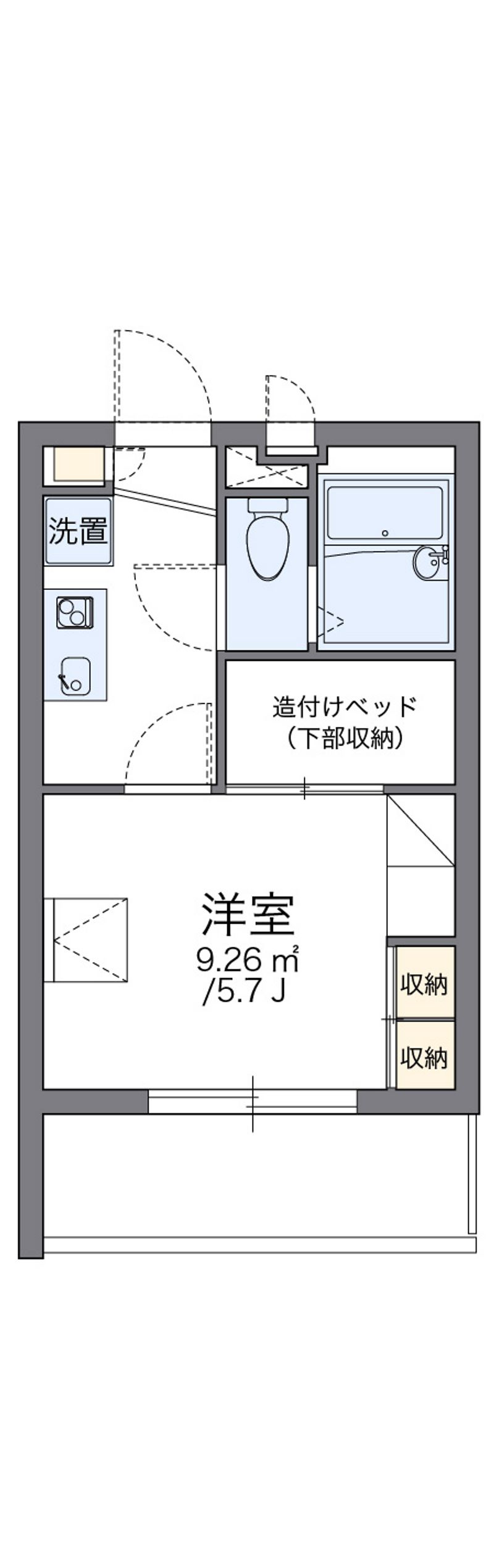 レオパレスフラットヒルズ 間取図