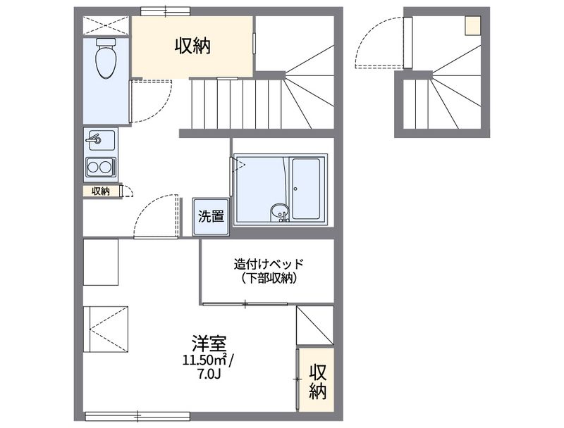 レオパレスヨシクマ 間取図