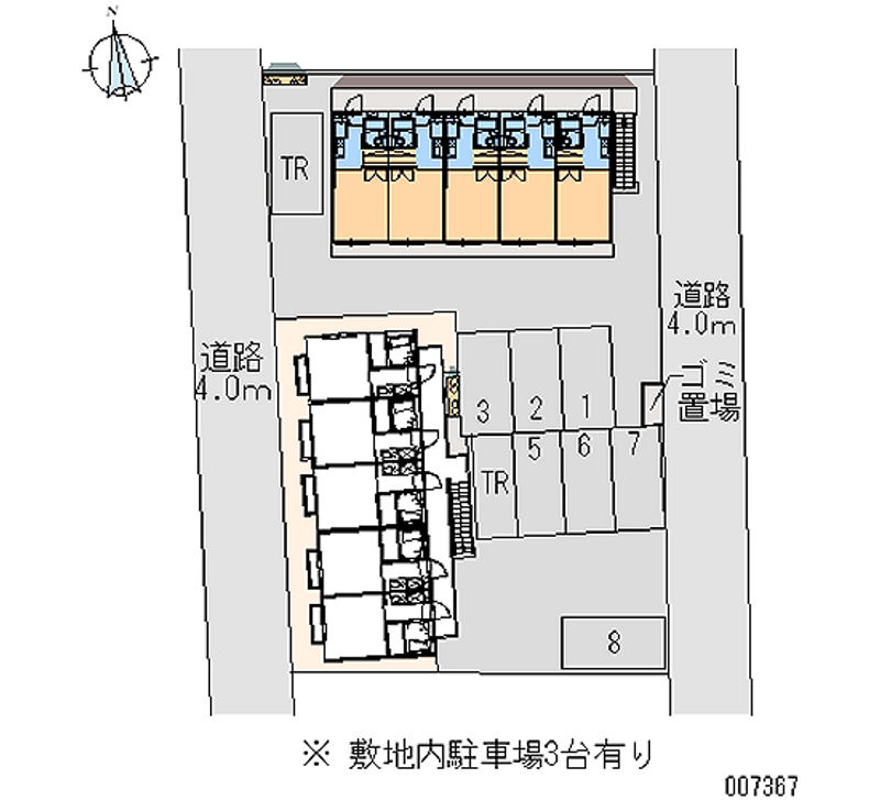 レオパレス中曽根Ⅱ 月極駐車場