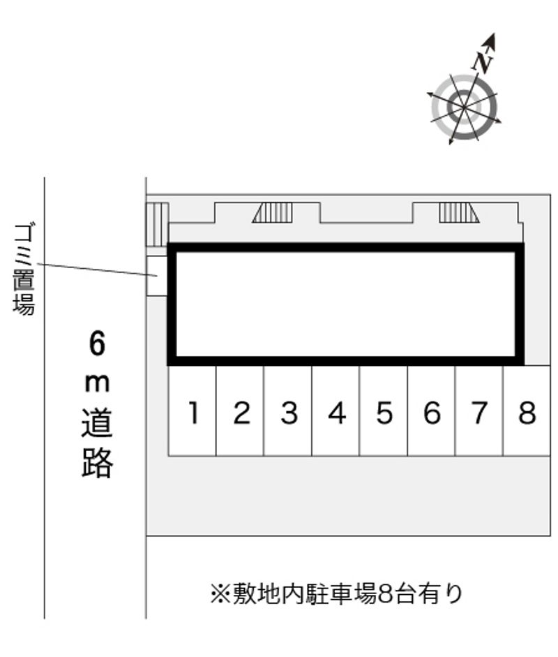 レオパレスばうはうす岡本 駐車場
