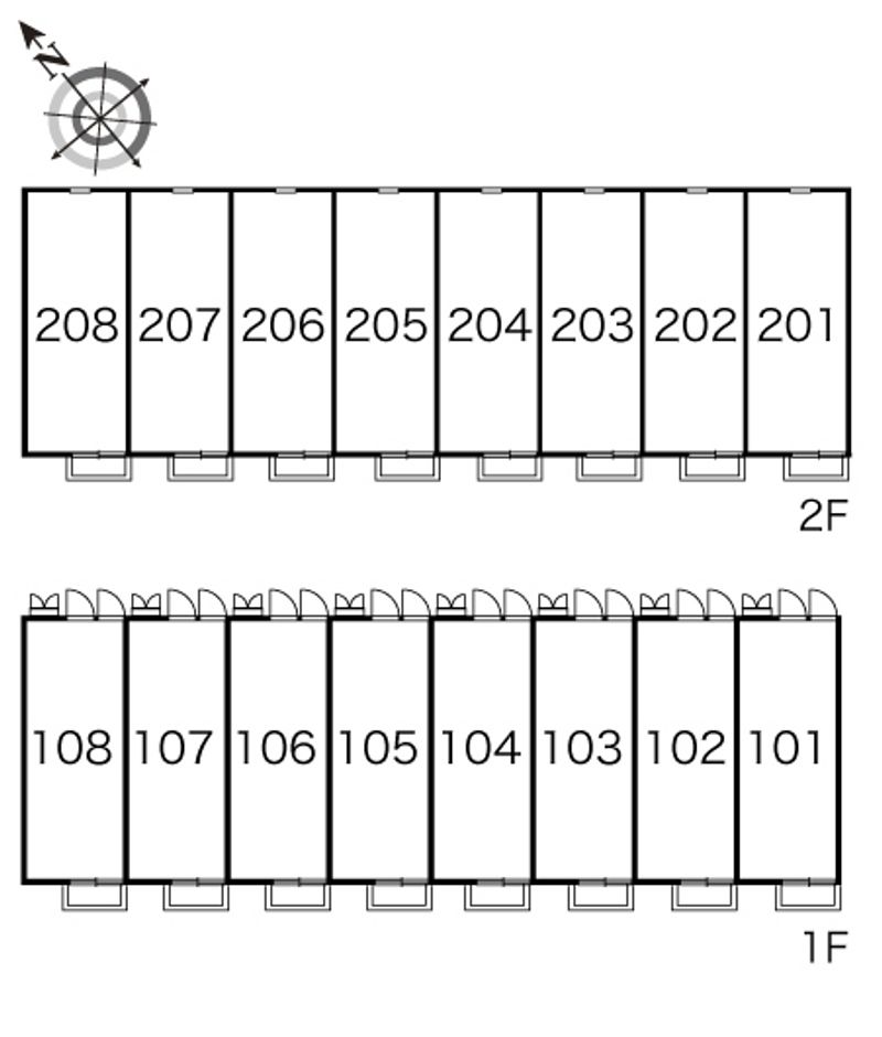 レオパレス康庵 間取配置図