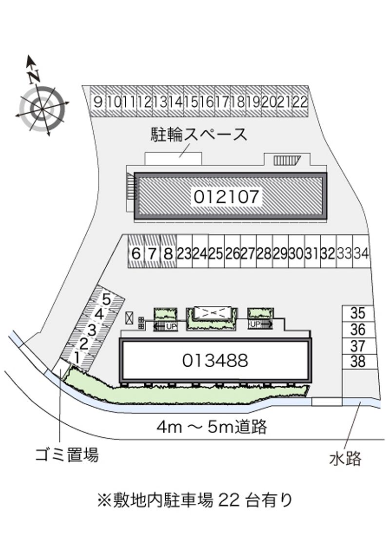 レオパレス弘西 配置図