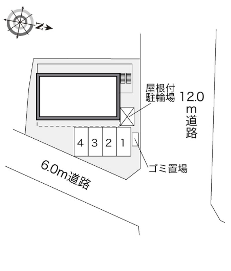 レオパレス北岡公園前 配置図