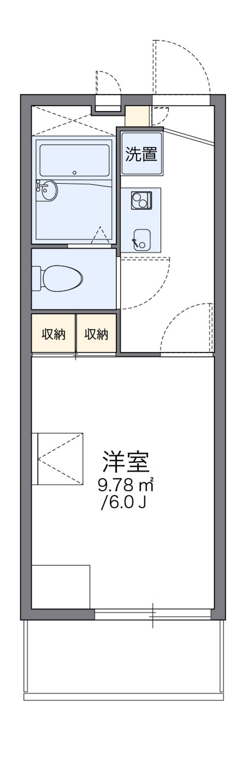 レオパレスシャーマー御崎 間取図