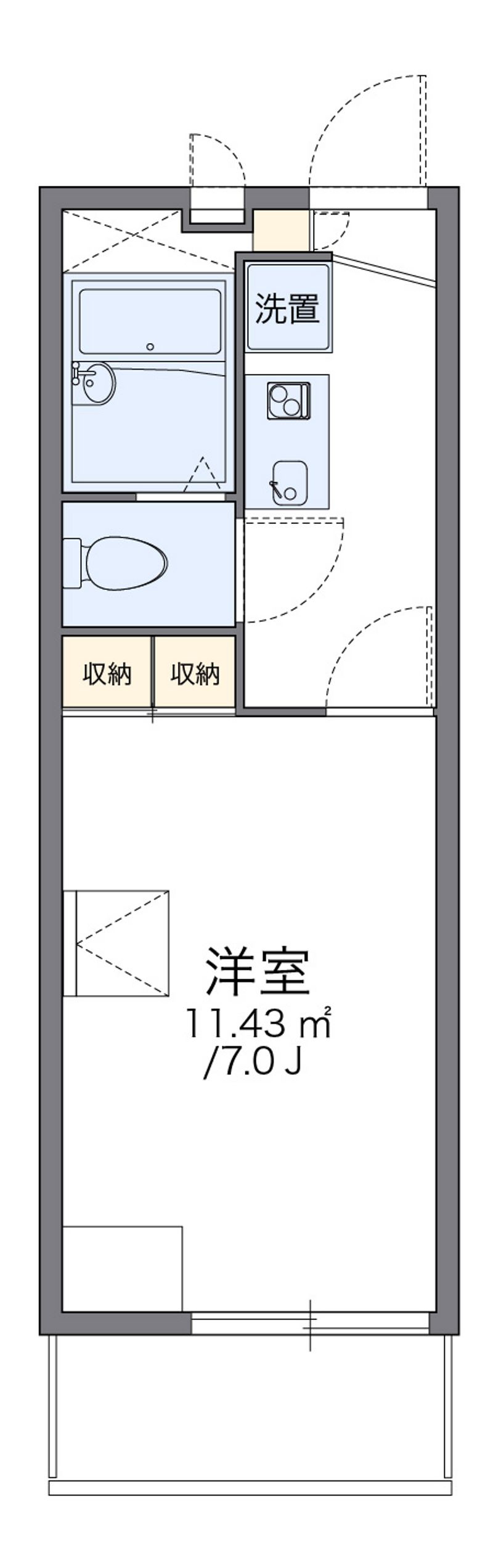 レオパレス１３ＳＴＯＮＥⅡ 間取図