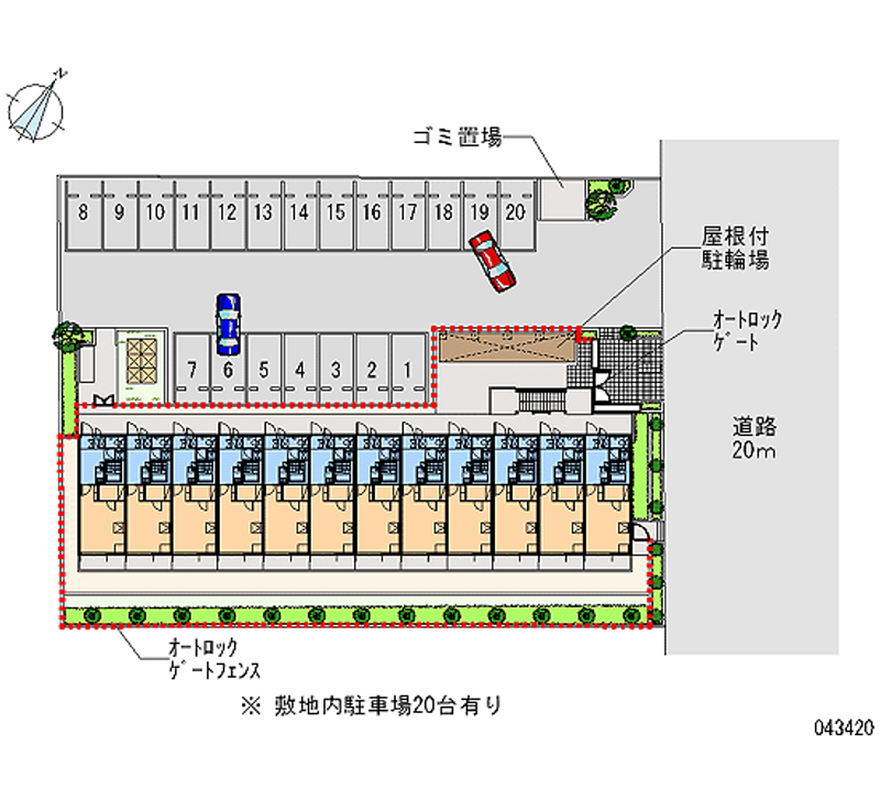 43420 bãi đậu xe hàng tháng