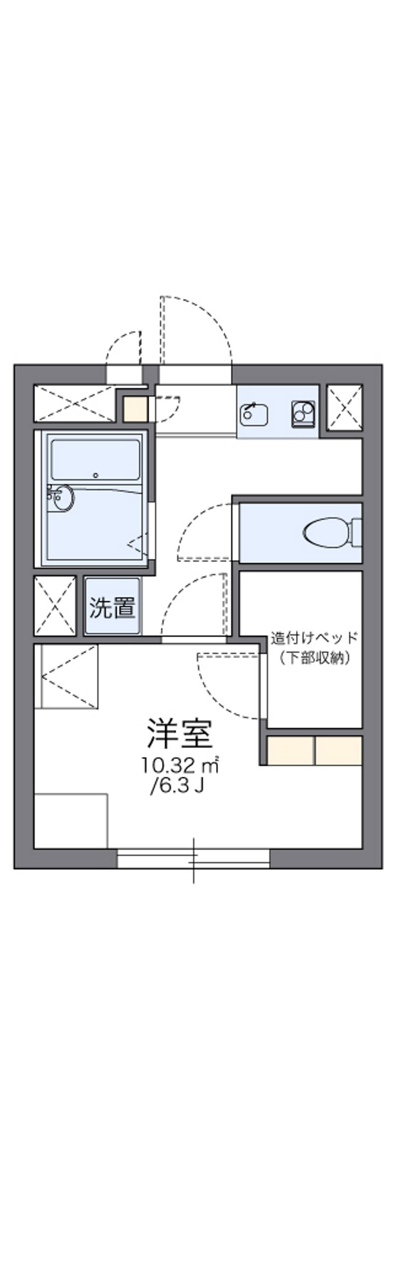 レオパレスクロスウィステリア 間取り