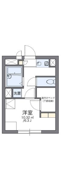 レオパレスクロスウィステリア 間取り図