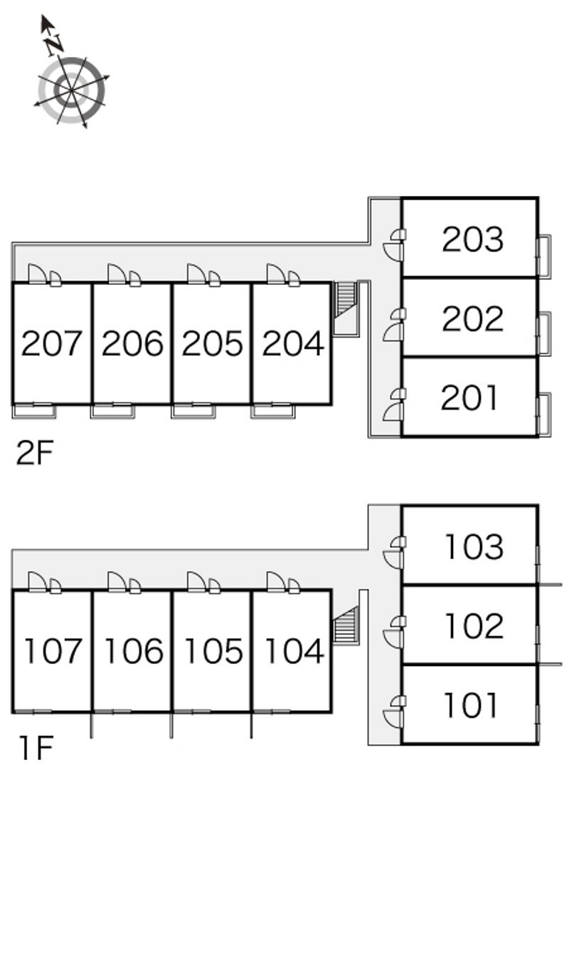 レオパレス長草 間取り配置図