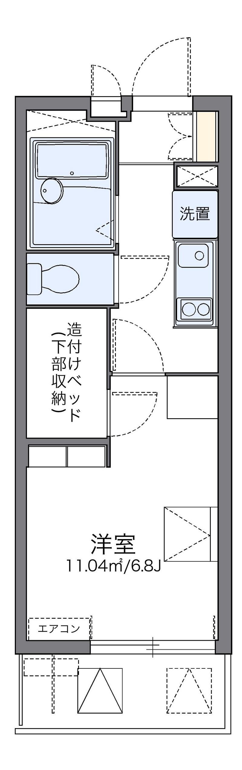 レオパレス白ゆり 間取図
