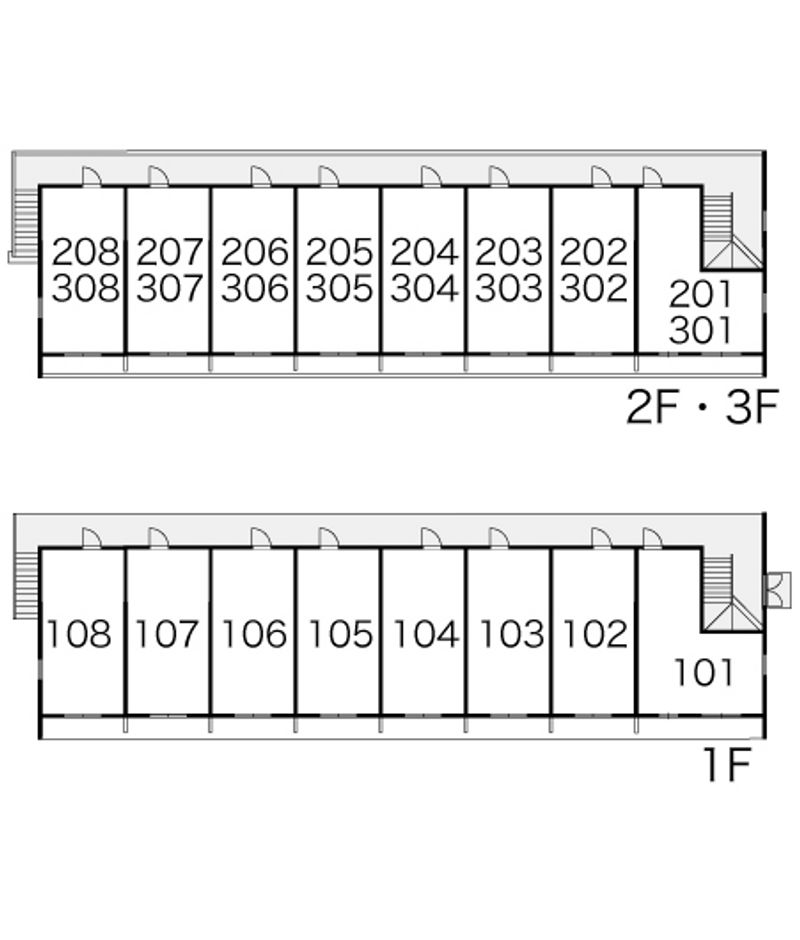 レオパレス建山壱番館 間取配置図