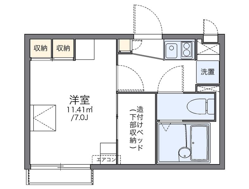 レオパレスプログレ　エヌベータ 間取り