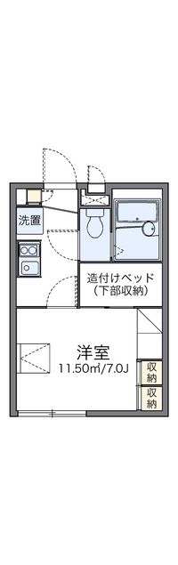 レオパレス鴨池 間取り図