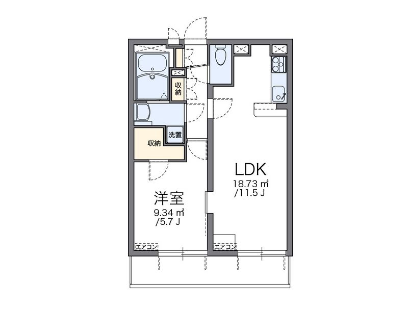 レオパレスカーサ 間取図
