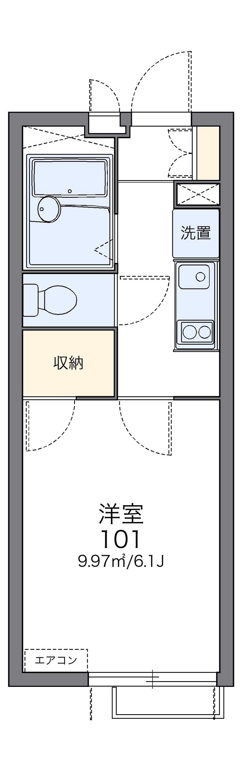 レオパレス長者丸 間取図
