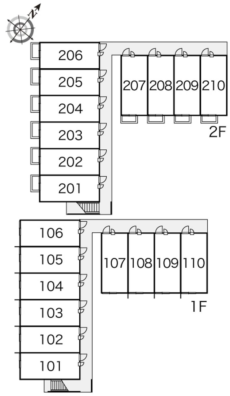 レオパレスシェモア 間取配置図