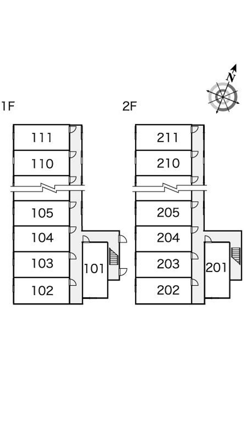 レオパレスハッピードエルＣ 間取配置図