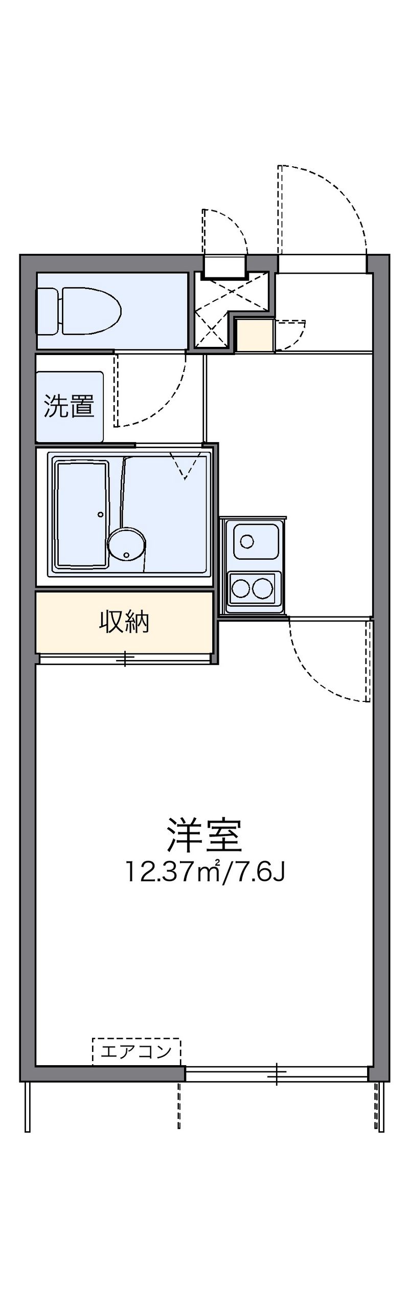 レオパレスマーメイドⅢ 間取図