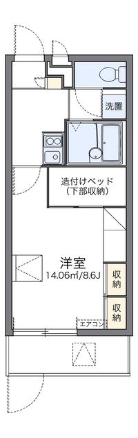 レオパレスライフワン 間取り図