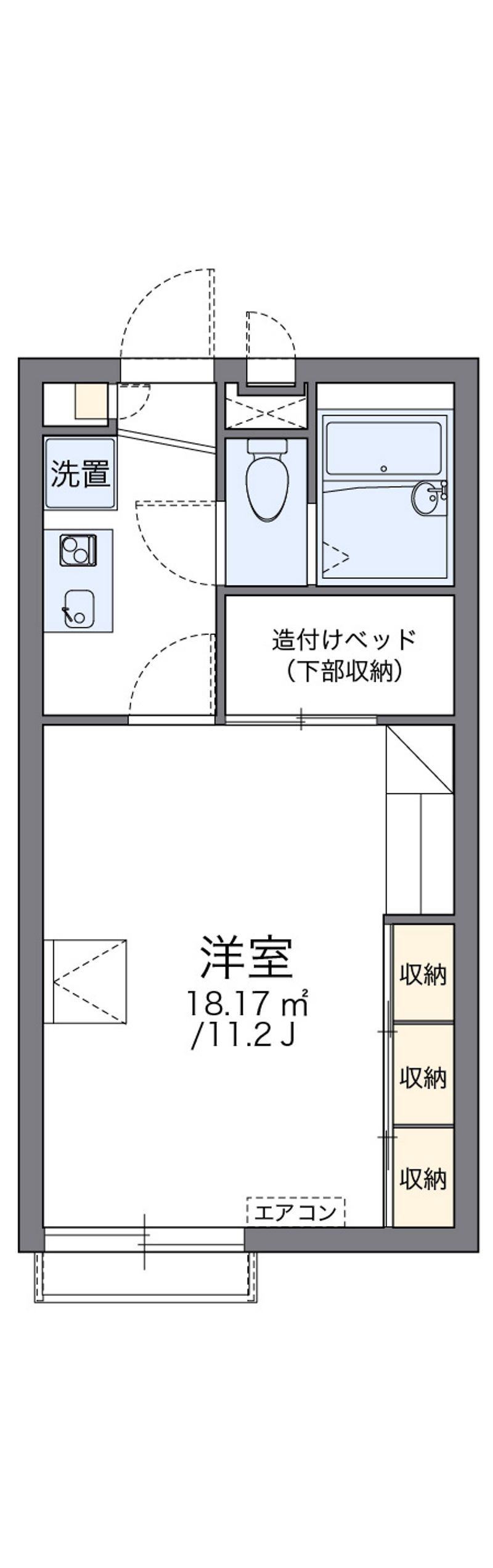 レオパレスプリフェール 間取図