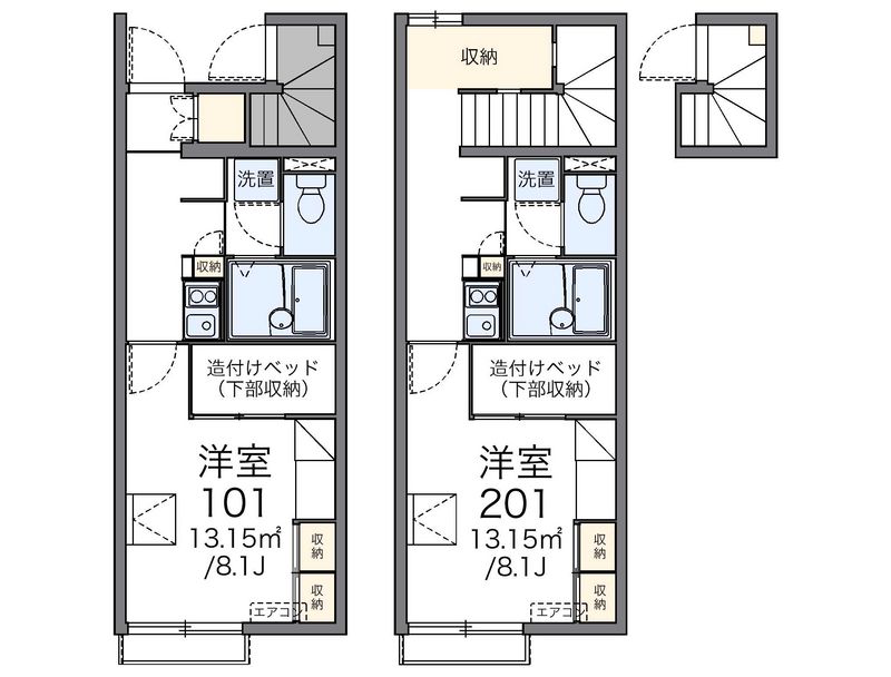 レオパレス美田園東 間取図