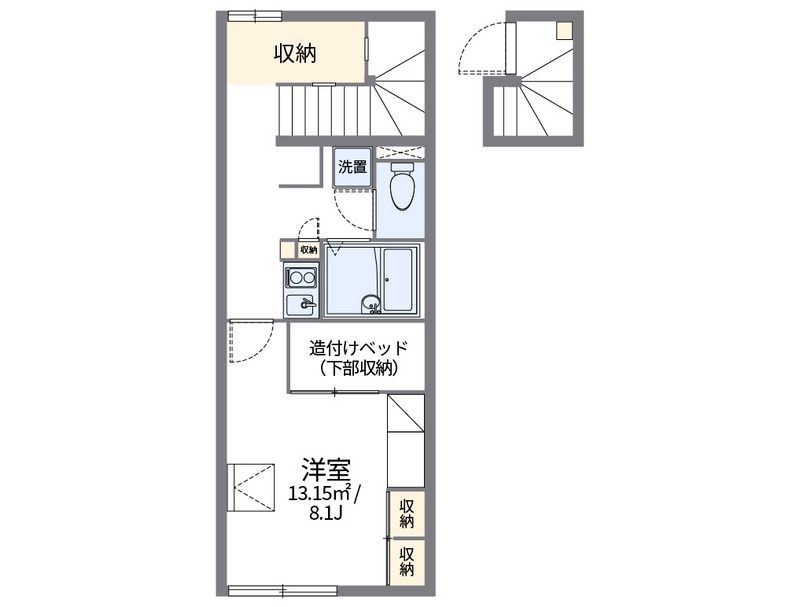 レオパレスフリージア山手 間取図