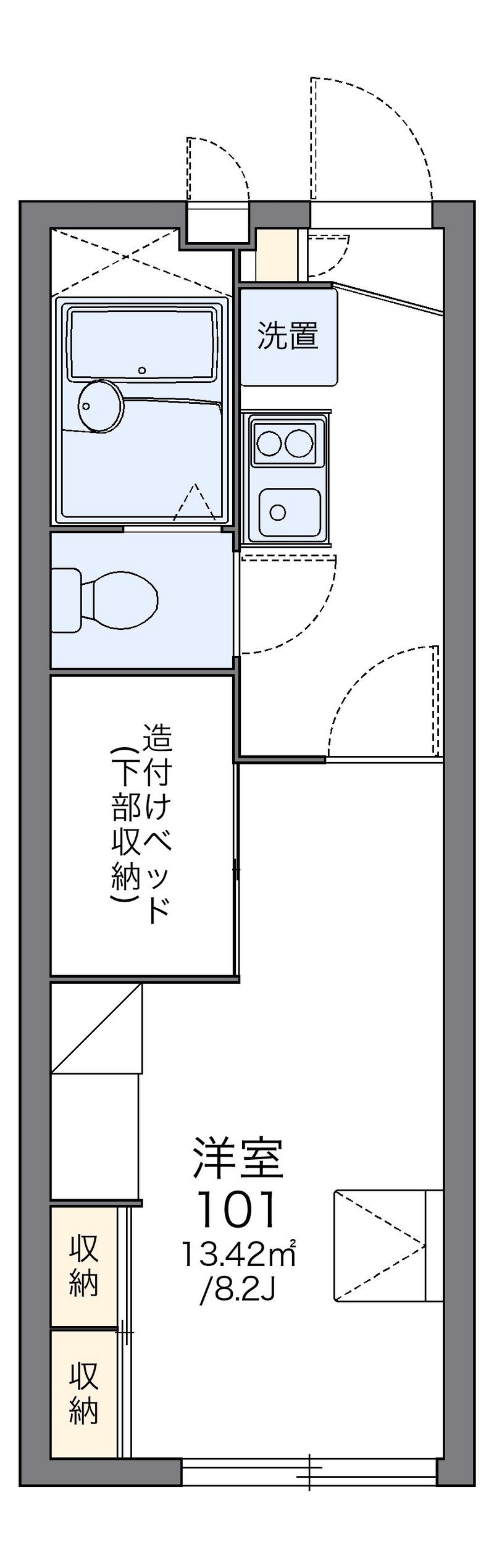 レオパレスボヌール 間取図