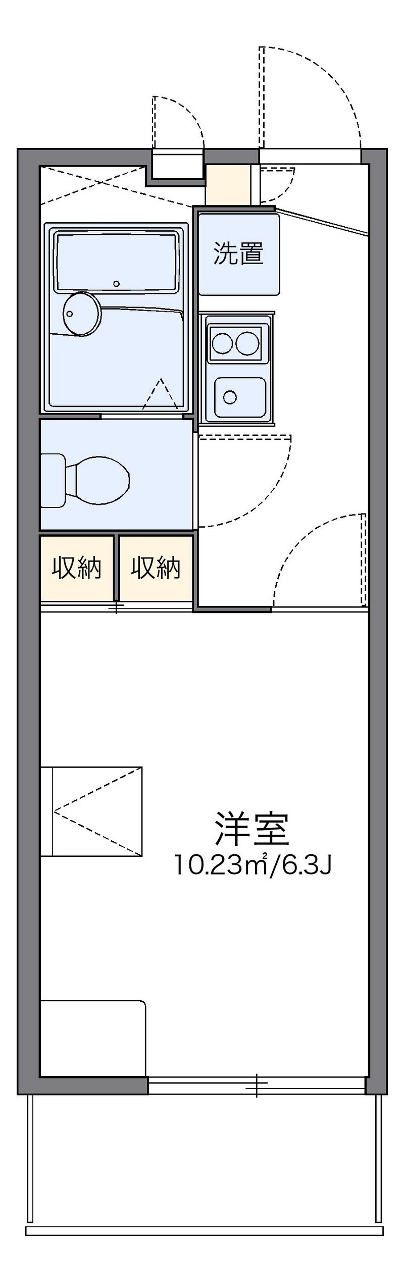 レオパレスツインスターコートⅡ 間取図