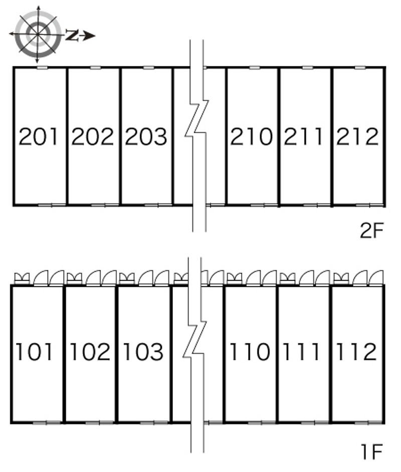 レオパレスミノフルール 間取配置図