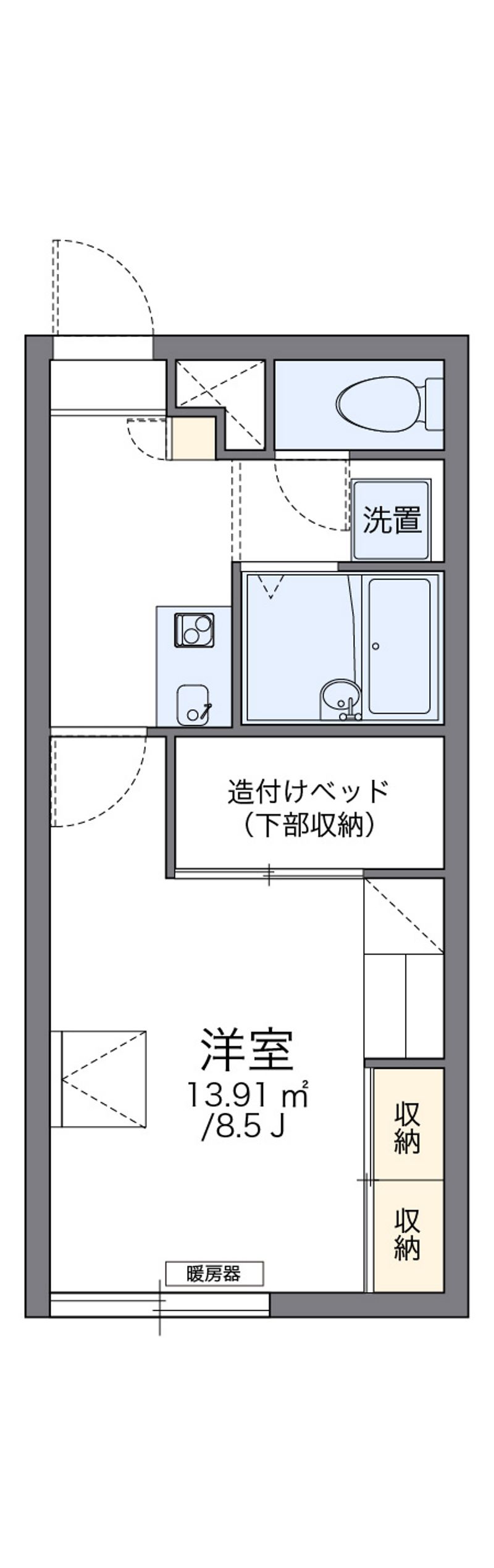 レオパレスシャルマン 間取図