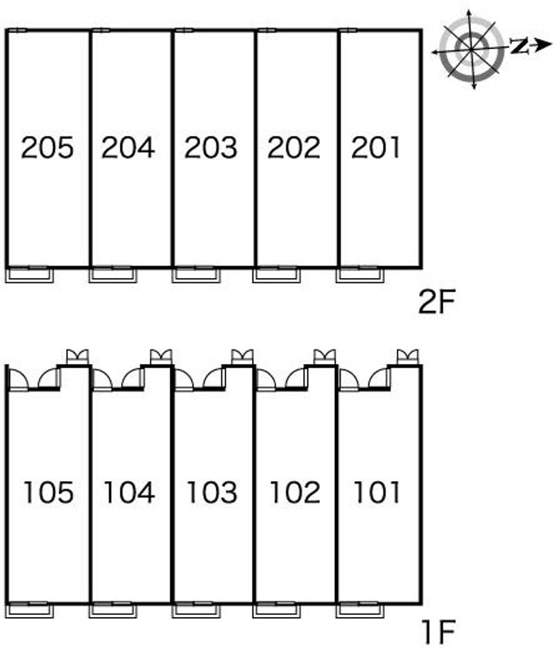 レオパレス太陽Ⅱ 間取配置図